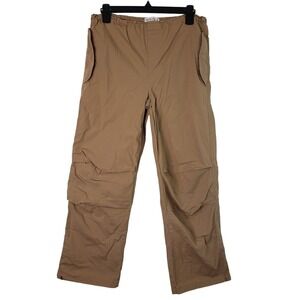 Vanilla Star Cargo Pants Utility Pockets Khaki Drawstring Waist Size XS Gorpcore